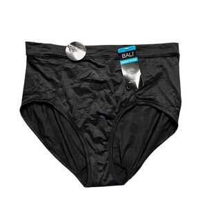 Bali Smoothing Panties 2XL 9 Black One Smooth Ultra Light Brief Panties NEW